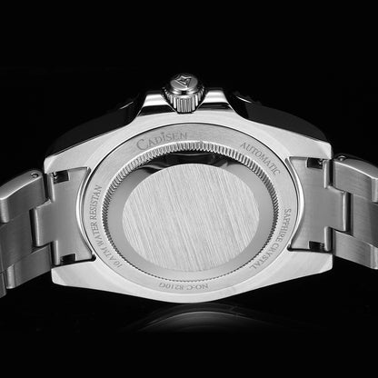 Montre mécanique automatique étanche pour homme avec cadran lumineux