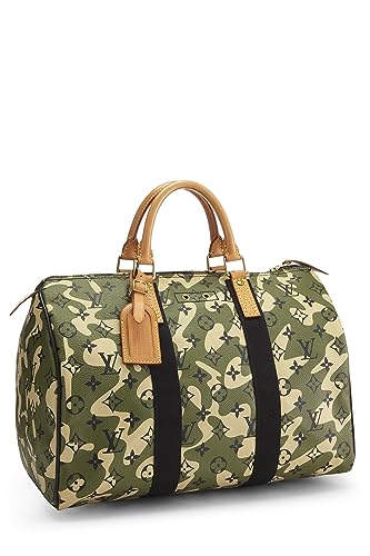 Louis Vuitton, Pre-Loved Takashi Murakami x Louis Vuitton Monogramouflage Speedy 35, Verde