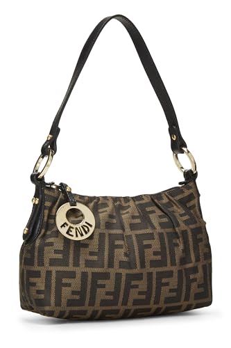 Fendi, Pre-Loved Brown Zucca Canvas Shoulder Bag Mini, Brown