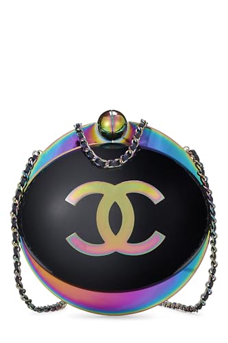 Chanel, sac minaudière « CC » en résine multicolore sur la lune, d'occasion, multicolore