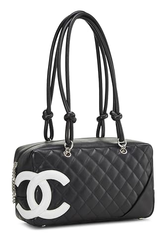 Chanel, Bowler Cambon Ligne en cuir de veau noir d'occasion, noir