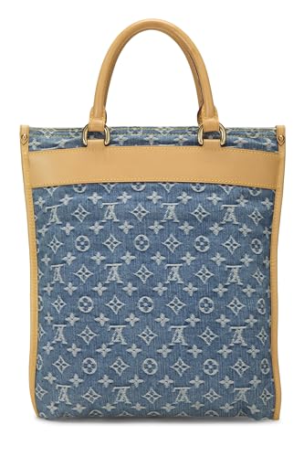 Louis Vuitton, Pre-Loved Blue Monogram Denim Flat Shopper, Blue