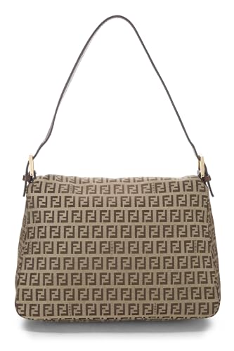 Fendi, Pre-Loved Beige Zucchino Canvas Mama, Brown