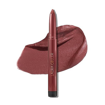 Rouge à lèvres mat longue tenue Kajal de LAURA GELLER NEW YORK | Formule nourrissante sans transfert avec taille-crayon intégré | Mûre