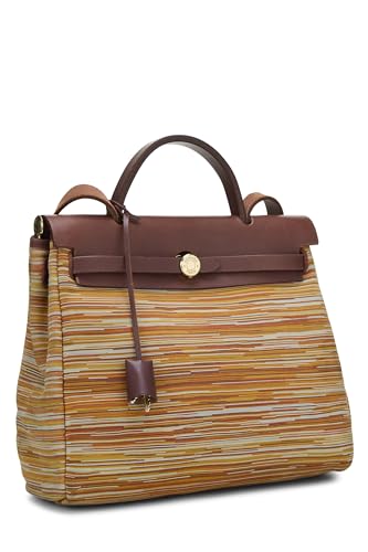 Hermès, Pré-Aimé Sienne Vache &amp; Multicolor Vibrato Herbag PM, Hermes Sienne