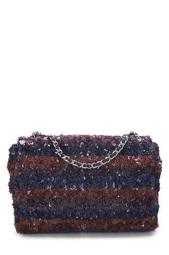 Chanel, Mini sac à rabat à sequins multicolores d'occasion, multicolore