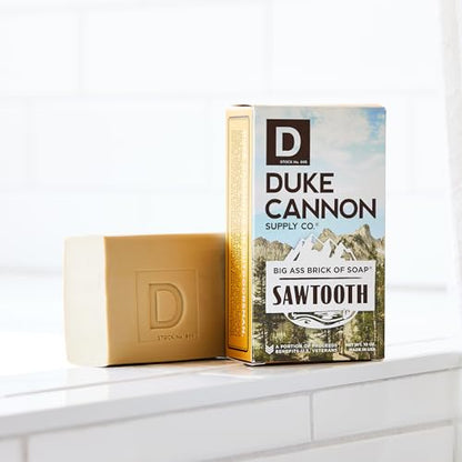 Duke Cannon Big Brick of Soap for Men - Sawtooth, Alpine Air and Cedarwood Scent, 10 oz