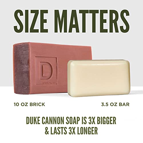 Duke Cannon Supply Co. Big Brick of Soap - Savon en barre extra large pour hommes de qualité supérieure aux parfums masculins, savon pour le corps, tous types de peau, 10 oz