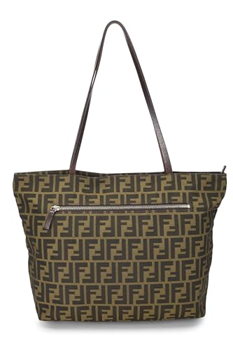 Fendi, sac fourre-tout en nylon marron Zucca d'occasion, marron