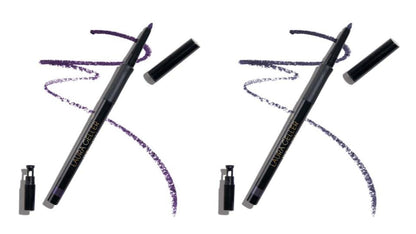 Crayon pour les yeux LAURA GELLER NEW YORK INKcredible Precise Gel Waterproof anti-taches avec taille-crayon intégré, violet foncé + nuit indigo (2 pièces)