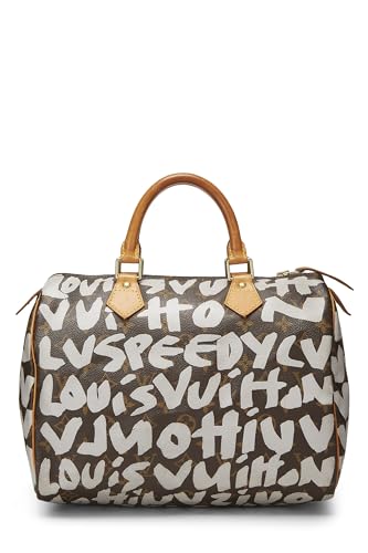 Louis Vuitton, Pre-Loved Stephen Sprouse x Louis Vuitton Monograma Gris Graffiti Speedy 30, Gris