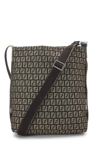 Fendi, Pre-Loved Brown Zucchino Canvas Messenger, Brown