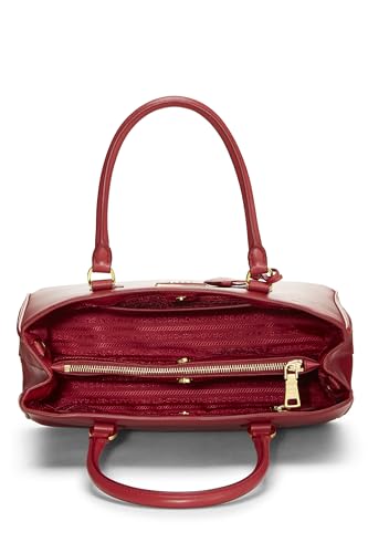 Prada, sac fourre-tout Executive moyen en saffiano rouge d'occasion, rouge