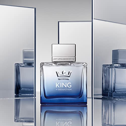 Parfums Antonio Banderas - King of Seduction - Eau de Toilette pour Homme - Longue Tenue - Parfum Masculin, Intense et Énergétique - Notes de Bergamote et de Pomme - Idéal pour la Journée - 100 ml