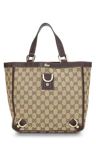 Gucci, Pre-Loved Original GG Canvas Abbey Tote Small, Brown