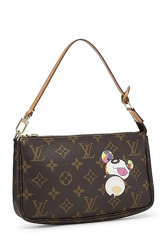 Louis Vuitton, Takashi Murakami x Louis Vuitton Monogram Canvas Panda Pochette Accessoires d'occasion, marron