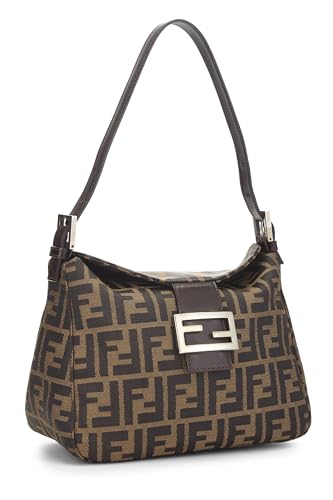 Fendi, Bolso de hombro de lona Zucca marrón Pre-Loved, Marrón