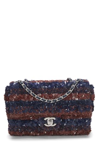 Chanel, Mini sac à rabat à sequins multicolores d'occasion, multicolore