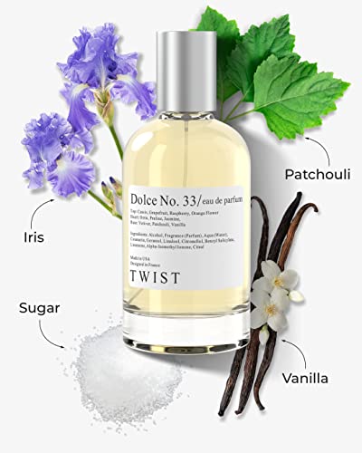 Twist Dolce No. 33 - Eau De Parfum Inspired by La Vie Est Belle, Long-Lasting Perfume For Women, Paraben Free, Vegan, Clean Ingredients, Fragrance - Spray 100 ml | 3.4 fl. oz.