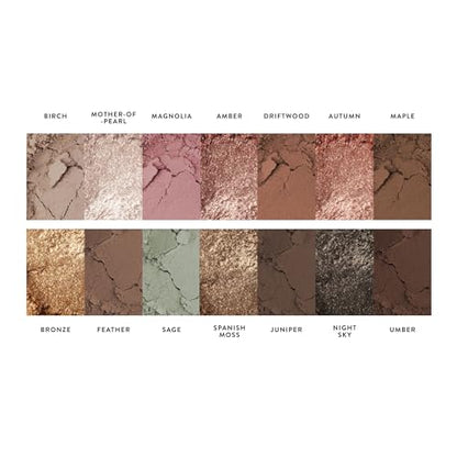 LAURA GELLER NEW YORK The Delectables Earthy Essentials Baked Eyeshadow Palette | 14 Pigmented Eyeshadows Blendable Natural Look