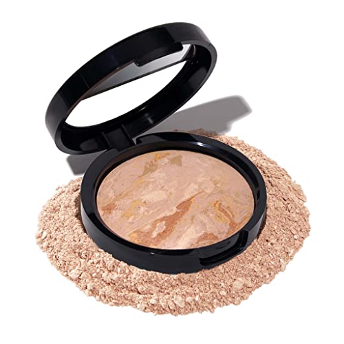 Base de maquillaje en polvo corrector de color Baked Balance-n-Brighten ganadora de premios de LAURA GELLER NEW YORK - Clara - Cobertura ligera a media modulable - Acabado natural semimate