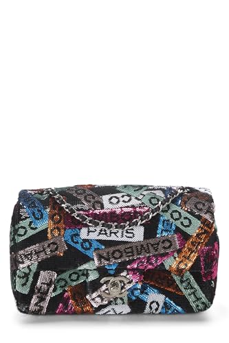 Chanel, Pre-Loved Multicolor Sequin Half Flap Small, Multi