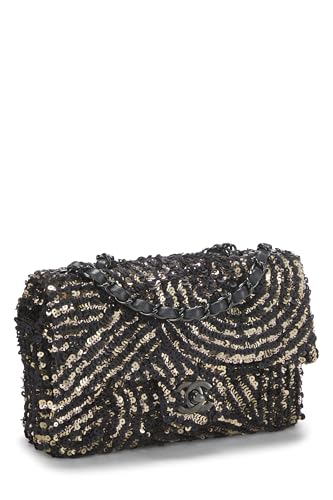 Chanel, Mini sac à rabat à sequins multicolores d'occasion, multicolore