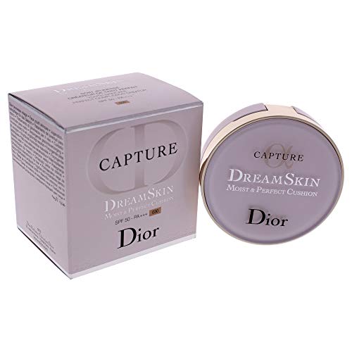 Base de maquillaje Dior Capture Dreamskin Moist and Perfect Cushion SPF 50-030 Medium Beiger para mujer - 2 x 0.5 oz