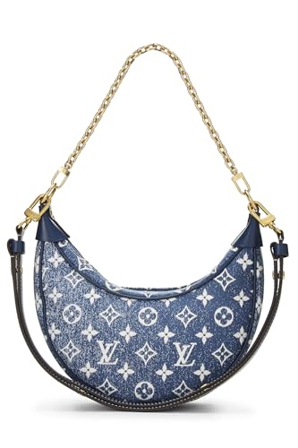 Louis Vuitton, sac à bandoulière en denim monogrammé bleu d'occasion, bleu