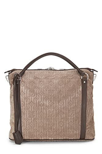 Louis Vuitton, Antheia Ixia PM en daim marron monogrammé d'occasion, gris