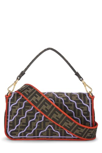 Fendi, sac baguette convertible brodé multicolore d'occasion de taille moyenne, multicolore