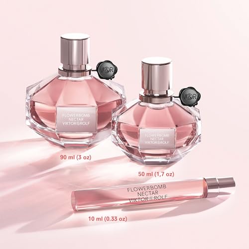 Viktor&amp;Rolf - Flowerbomb Nectar Eau de Parfum - Perfume de mujer - Floral, picante y cálido - Con notas de pólvora y vainilla - 3 fl oz