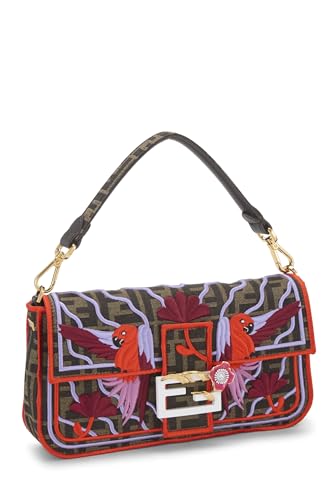 Fendi, sac baguette convertible brodé multicolore d'occasion de taille moyenne, multicolore