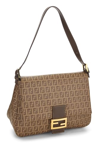 Fendi, Pre-Loved Brown Zucchino Coated Canvas Mama, Brown