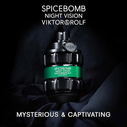 Viktor&amp;Rolf - Spicebomb Nightvision Eau de Parfum - Boisée et Épicée - Cologne pour Homme - Avec des notes d'Encens et de Clou de Girofle