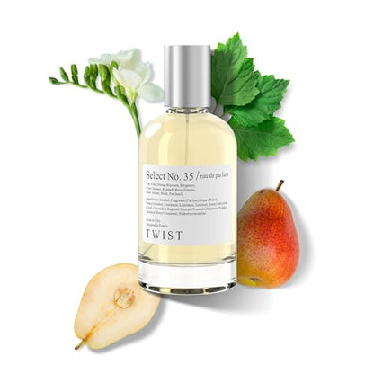 Twist - Select No. 35 - Eau De Parfum Inspired by Jo Malone's English Pear & Freesia, Long-Lasting Perfume For Women, Paraben Free, Vegan, Clean Ingredients, Fragrance - Spray 100 ml | 3.4 fl. oz.