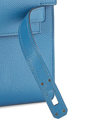 Hermès, montre Kelly Cut Epsom Izmir bleue d'occasion, Izmir bleue