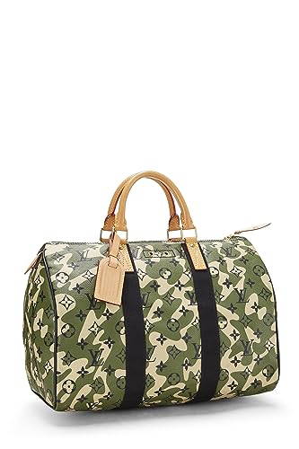 Louis Vuitton, Pre-Loved Takashi Murakami x Louis Vuitton Monogramouflage Speedy 35, Green