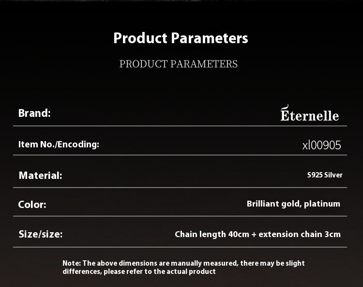 Collar de alta calidad con joyas eternas, cadena de clavícula de temperamento minoritario de lujo ligero