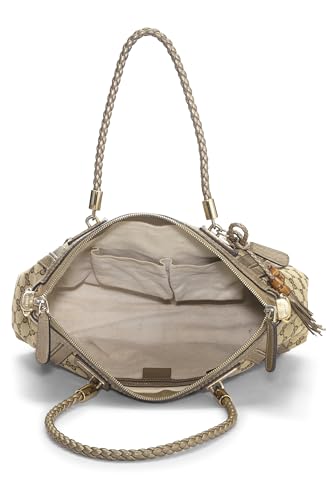 Gucci, Bolso tote Bella de lona GG original dorado Pre-Loved, Dorado