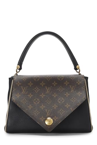 Louis Vuitton, Bolso doble V de cuero con monograma negro Pre-Loved, Negro