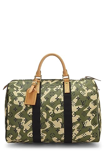 Louis Vuitton, Pre-Loved Takashi Murakami x Louis Vuitton Monogramouflage Speedy 35, Green