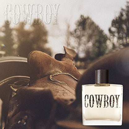 Tru Western Cowboy Men's Cologne, 3.4 fl oz (100 ml) - Woodsy, Warm, Rugged