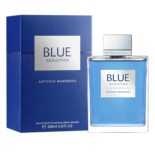 Parfums Antonio Banderas - Blue Seduction - Eau de toilette pour homme - Longue tenue - Parfum frais et décontracté - Idéal pour la journée - 200 ml