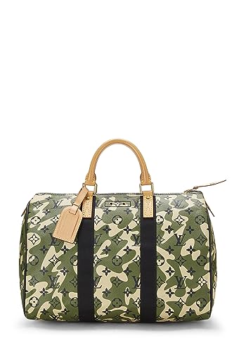 Louis Vuitton, Pre-Loved Takashi Murakami x Louis Vuitton Monogramouflage Speedy 35, Green