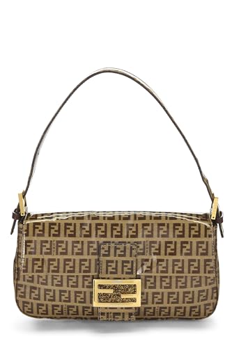 Fendi, Pre-Loved Brown Zucchino Vinyl Baguette, Brown