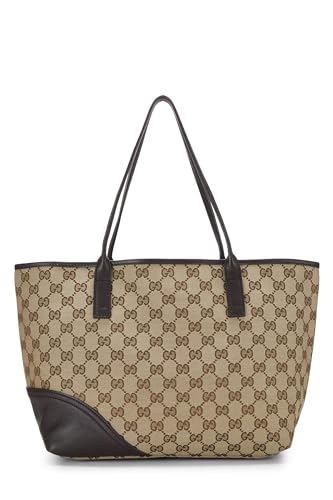 Gucci, Pre-Loved Brown Original GG Canvas Britt Tote, Brown