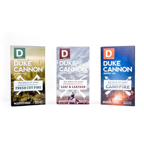 Duke Cannon Supply Co. Big Brick of Soap Bar - Frontier 30, Variety-Pack - Extra Large, Masculine Scents, 10 oz (Pack of 3)