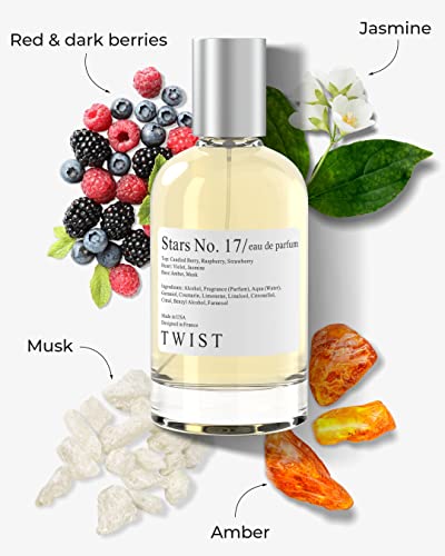 Twist - Stars No. 17 - Eau de Parfum inspirée de Burb. Her, Parfum longue durée pour femme, Sans paraben, Végétalien, Ingrédients propres, Parfum - Spray 100 ml | 3,4 fl. oz.