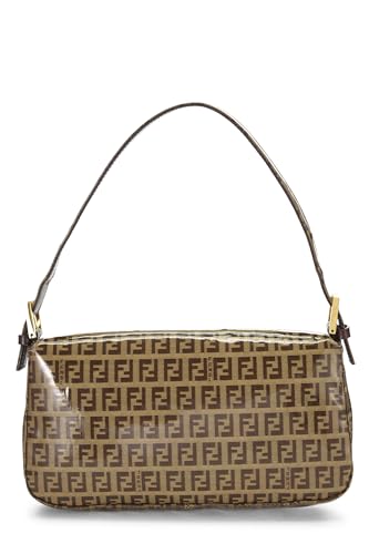 Fendi, Baguette en vinyle marron Zucchino d'occasion, marron